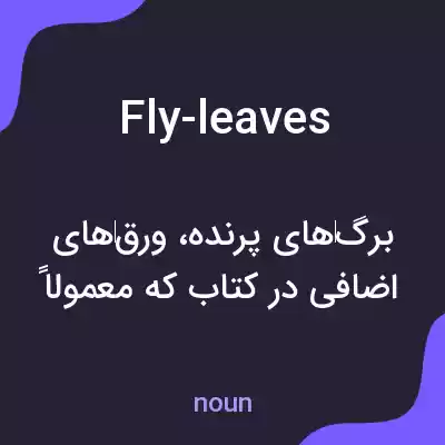 معنی fly-leaves به فارسی