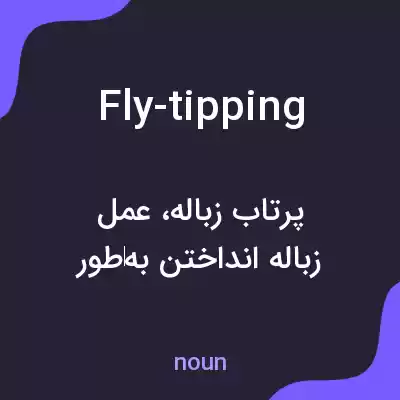معنی fly-tipping به فارسی معنی fly-tipping به فارسی