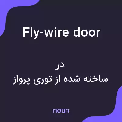 معنی fly-wire door به فارسی معنی fly-wire door به فارسی