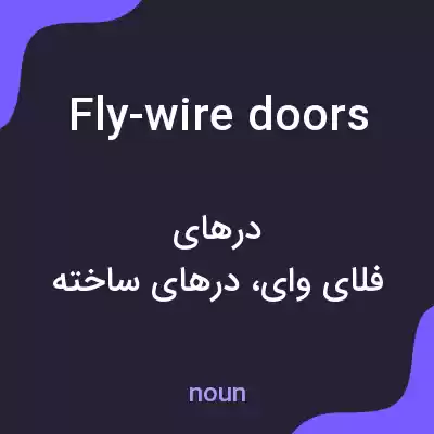 معنی fly-wire doors به فارسی معنی fly-wire doors به فارسی