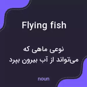 معنی flying fish به فارسی