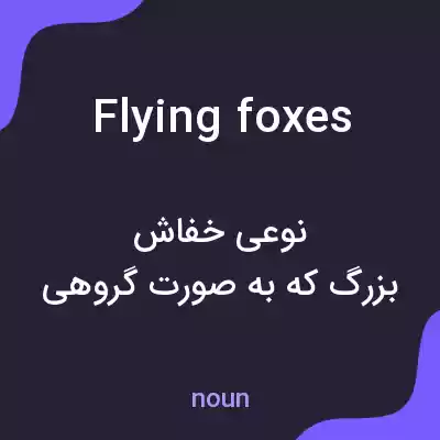 معنی flying foxes به فارسی معنی flying foxes به فارسی
