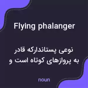 معنی flying phalanger به فارسی معنی flying phalanger به فارسی