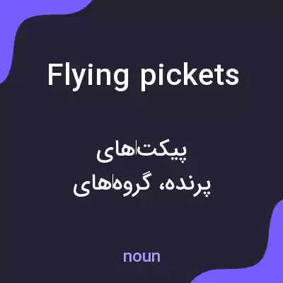 معنی flying pickets به فارسی معنی flying pickets به فارسی