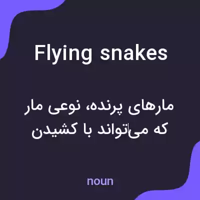 معنی flying snakes به فارسی معنی flying snakes به فارسی