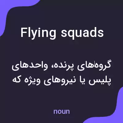 معنی flying squads به فارسی معنی flying squads به فارسی