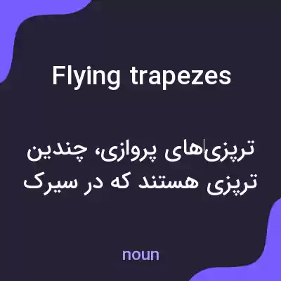 معنی flying trapezes به فارسی معنی flying trapezes به فارسی