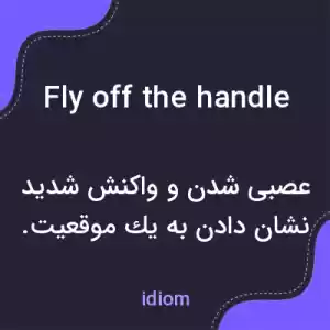 معنی fly off the handle به فارسی معنی fly off the handle به فارسی