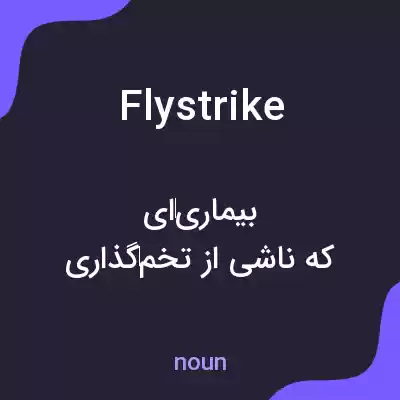 معنی flystrike به فارسی معنی flystrike به فارسی
