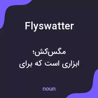 معنی fly swatter به فارسی معنی fly swatter به فارسی