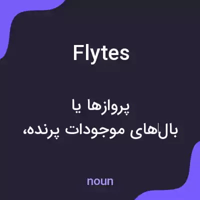 معنی flytes به فارسی
