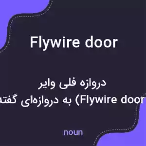 معنی flywire door به فارسی معنی flywire door به فارسی