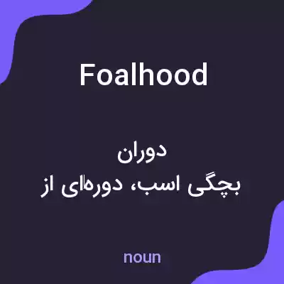 معنی foalhood به فارسی معنی foalhood به فارسی