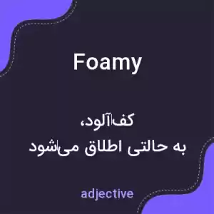 معنی foamy به فارسی معنی foamy به فارسی
