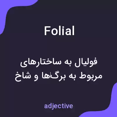 معنی folial به فارسی معنی folial به فارسی