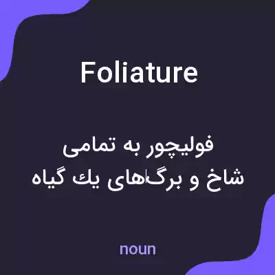 معنی foliature به فارسی معنی foliature به فارسی