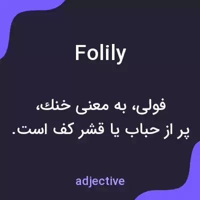 معنی folily به فارسی معنی folily به فارسی