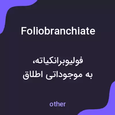 معنی foliobranchiate به فارسی معنی foliobranchiate به فارسی