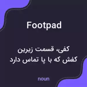 معنی footpad به فارسی معنی footpad به فارسی