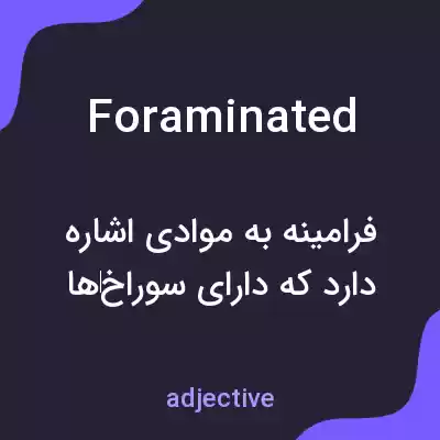 معنی foraminated به فارسی معنی foraminated به فارسی