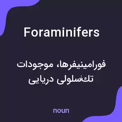معنی foraminifers به فارسی معنی foraminifers به فارسی