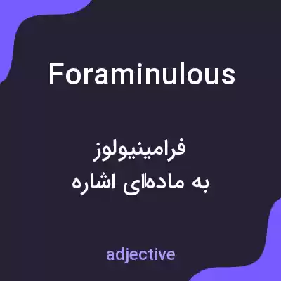 معنی foraminulous به فارسی معنی foraminulous به فارسی