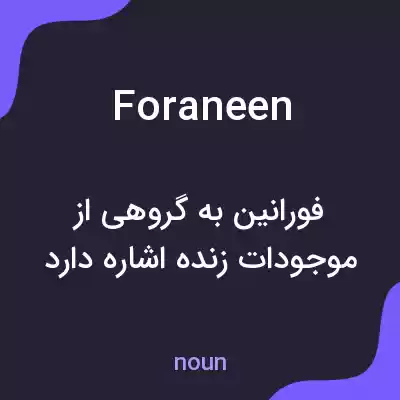 معنی foraneen به فارسی معنی foraneen به فارسی