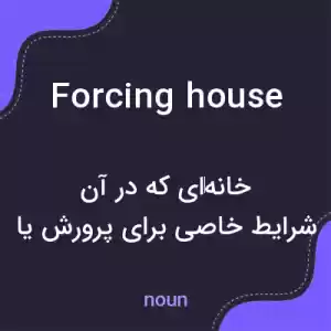 معنی forcing house به فارسی