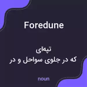 معنی foredune به فارسی معنی foredune به فارسی