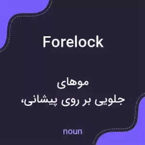 معنی forelock به فارسی معنی forelock به فارسی
