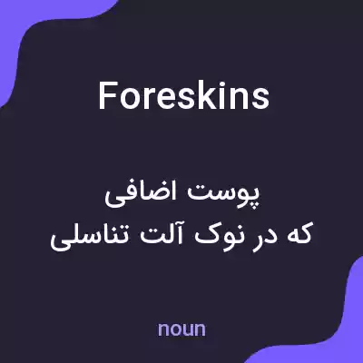 معنی foreskins به فارسی