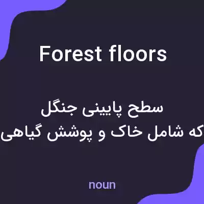 معنی forest floors به فارسی معنی forest floors به فارسی