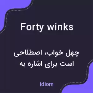 معنی forty winks به فارسی معنی forty winks به فارسی