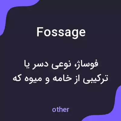 معنی fossage به فارسی معنی fossage به فارسی