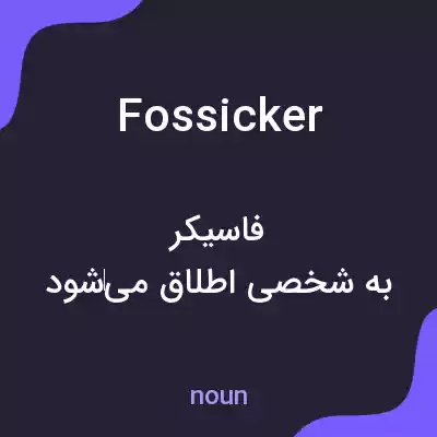 معنی fossicker به فارسی معنی fossicker به فارسی