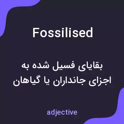معنی fossilised به فارسی معنی fossilised به فارسی