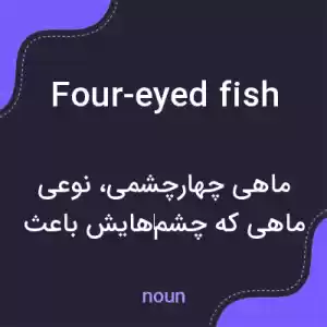 معنی four-eyed fish به فارسی معنی four-eyed fish به فارسی
