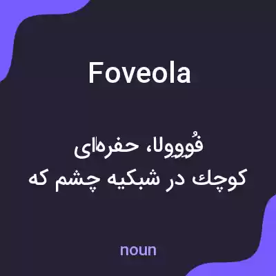معنی foveola به فارسی معنی foveola به فارسی