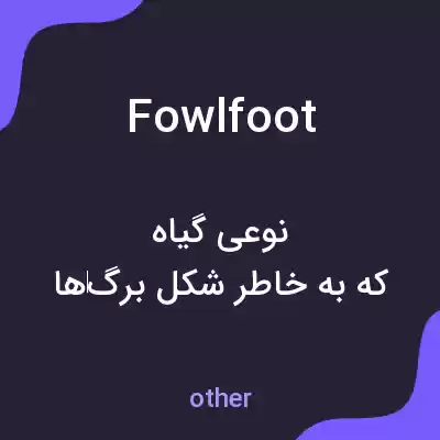 معنی fowlfoot به فارسی معنی fowlfoot به فارسی