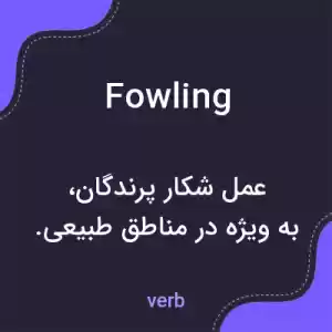 معنی fowling به فارسی معنی fowling به فارسی