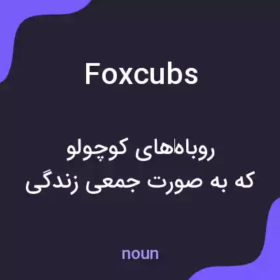 معنی fox cubs به فارسی معنی fox cubs به فارسی