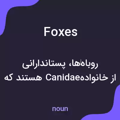 معنی foxes به فارسی معنی foxes به فارسی