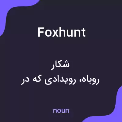 معنی foxhunt به فارسی معنی foxhunt به فارسی