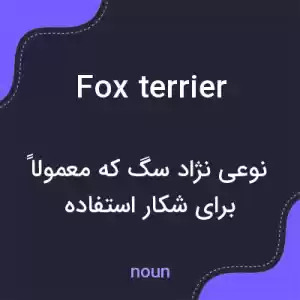 معنی fox terrier به فارسی معنی fox terrier به فارسی