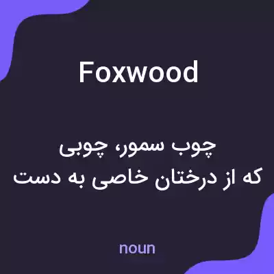 معنی foxwood به فارسی