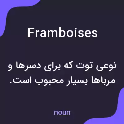 معنی framboises به فارسی معنی framboises به فارسی