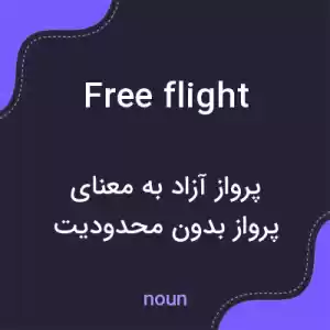 معنی free flight به فارسی معنی free flight به فارسی