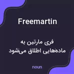 معنی freemartin به فارسی معنی freemartin به فارسی