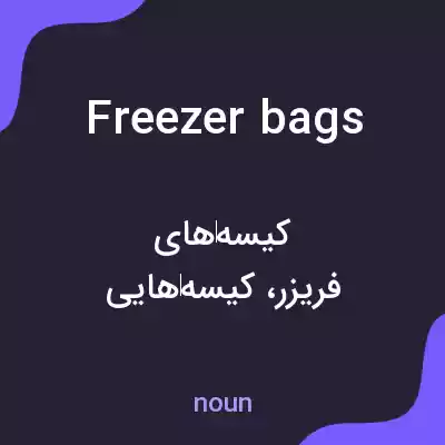 معنی freezer bags به فارسی معنی freezer bags به فارسی