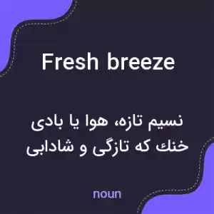 معنی fresh breeze به فارسی معنی fresh breeze به فارسی